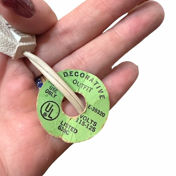 Vintage 1950s 5-Light Orange Plastic Christmas Candelabra Incandescent Holiday - Picture 11 of 16